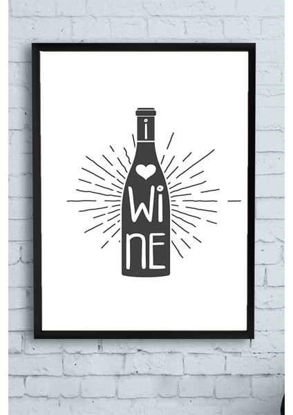 Wine Şarap Mutfak Çerçeveli Tablo