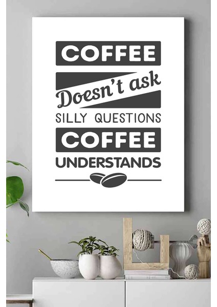 Coffee Unterstands Kahve Mutfak Kanvas Tablo
