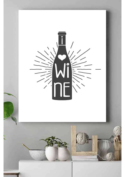 Wine Şarap Mutfak Kanvas Tablo