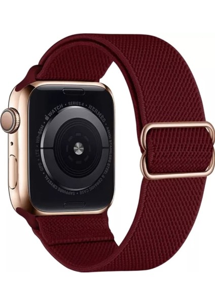 Apple Watch Uyumlu Saat Bandı ( 38-40-41 Mm)Ayarlanabilir Esnek Tokalı Kordon Kayış