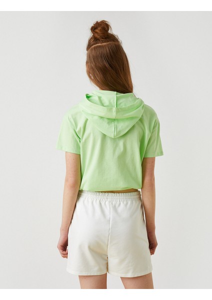 2YAL18009UK Yuvarlak Yaka Kısa Kollu Normal Kalıp Mint Kadın T-Shirt fırsatları