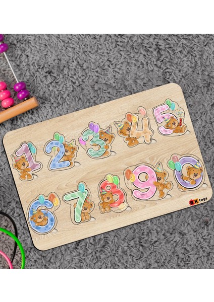 Toys Çocuklar Için 2’li Ahşap Figürlü Eğitici-Öğretici Yapboz Puzzle-4