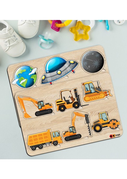 Toys Çocuklar Için 2’li Ahşap Figürlü Eğitici-Öğretici Yapboz Puzzle-8 fiyatları