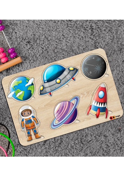 Toys Çocuklar Için 2’li Ahşap Figürlü Eğitici-Öğretici Yapboz Puzzle-8 fırsatları