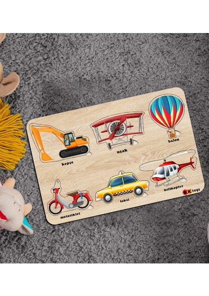 Toys Çocuklar Için 2’li Ahşap Figürlü Eğitici-Öğretici Yapboz Puzzle-5 modelleri