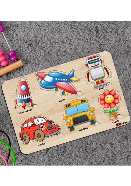 Toys Çocuklar Için 2’li Ahşap Figürlü Eğitici-Öğretici Yapboz Puzzle-5 fırsatları