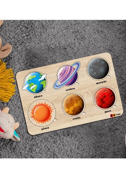 Toys Çocuklar Için 2’li Ahşap Figürlü Eğitici-Öğretici Yapboz Puzzle-7