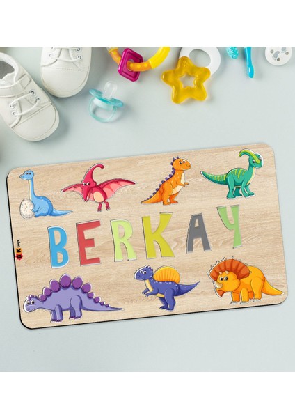 Toys Çocuklara Özel Isimli Büyük Boy Ahşap Eğitici Yapboz Puzzle 50X30CM - Model 9