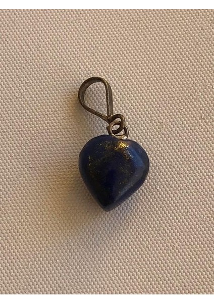 Doğal Lapis Lazuli Taşı Kalp Kolye Ucu 1,1-1,4cm