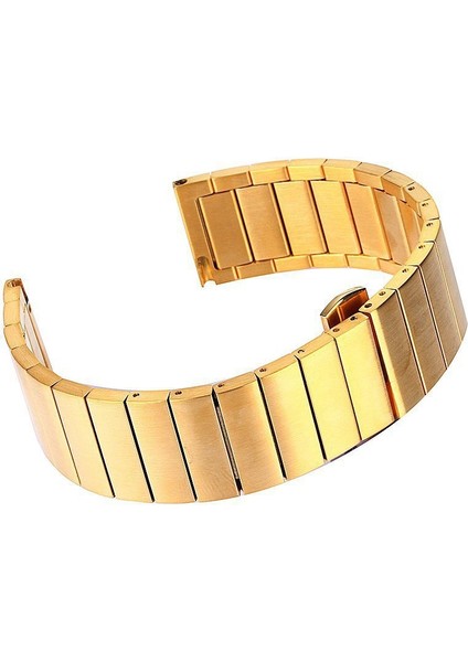 18 mm Samsung Akıllı Saat One-Boncuk Çelik Kordonlu Saat Altın (Yurt Dışından)