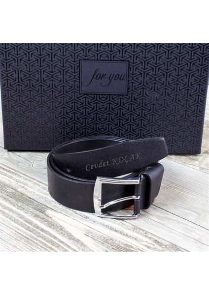 Isme Özel Deri Cüzdan Deri Kartlık ve Kemer Seti Tasarım Kutulu indirimleri