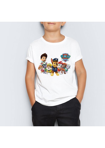 Paw Patrol Baskılı Çocuk T-Shirt Mr-02