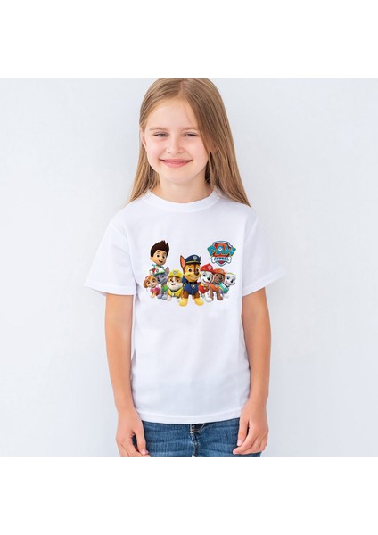 Paw Patrol Baskılı Çocuk T-Shirt Mr-02