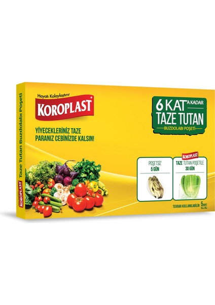 Taze Tutan Buzdolabı Poşeti