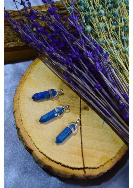 Orijinal Lapis / Lapis Lazuli (Zihinsel Temizlik Taşı) Çivi Uç Doğal Taş Kolye fiyatları