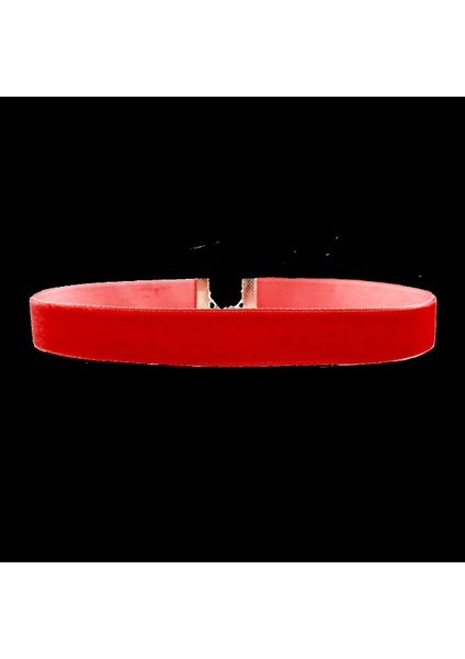 Kırmızı Renk Kadın Kadife Choker