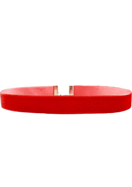Kırmızı Renk Kadın Kadife Choker fiyatları