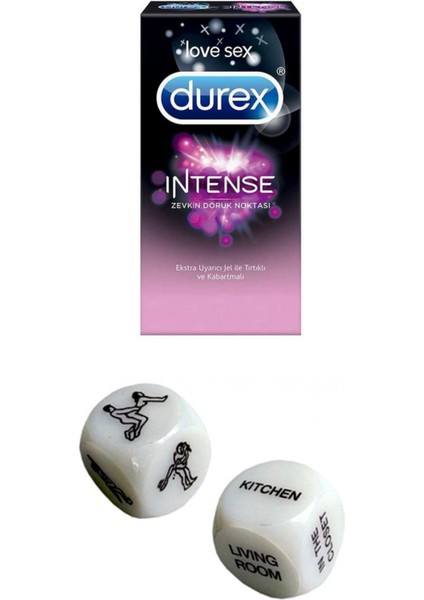 Intense Prezervatif 4'lü ve Pudra Kamasutra Oyun Zarları