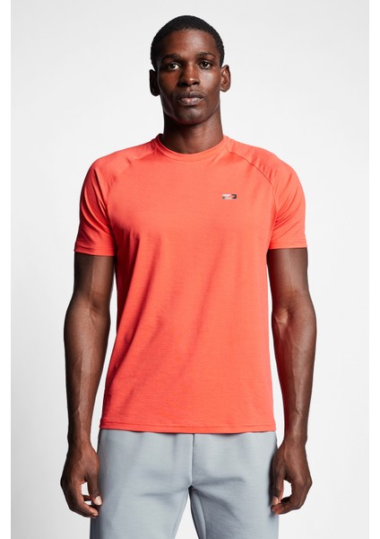 Kırmızı Erkek Antrenman Kısa Kollu T-Shirt 22B-1025