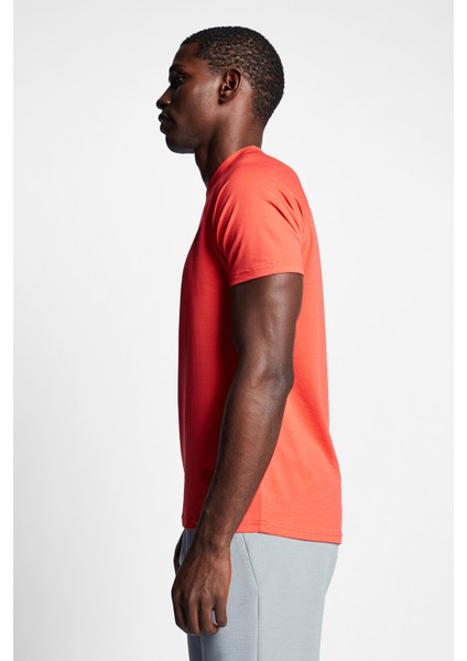 Kırmızı Erkek Antrenman Kısa Kollu T-Shirt 22B-1025