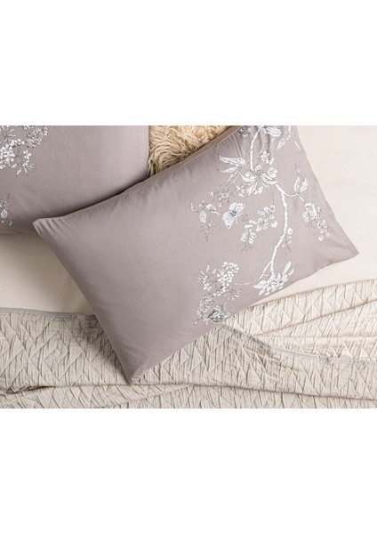 Secret Garden Pamuklu 2'li Yastık Kılıfı 50 x 70 cm Kahverengi