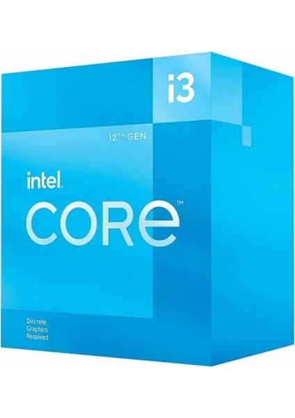 Core i3 12100F 3,3 GHz 12 MB Cache 1700 Pin İşlemci