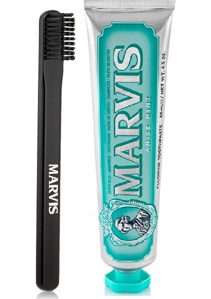 Anise Mint Diş Macunu 85 Ml Ve Marvis Black Orta Sert Diş Fırçası