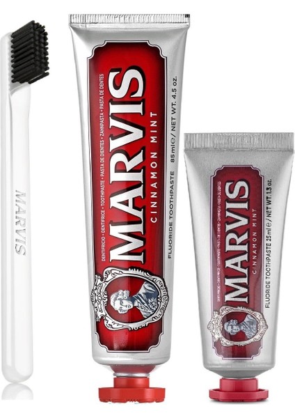 Cinnamon Mint 3'Lü 85 Ml + 25 Ml + Marvis Yumuşak Diş Fırçası