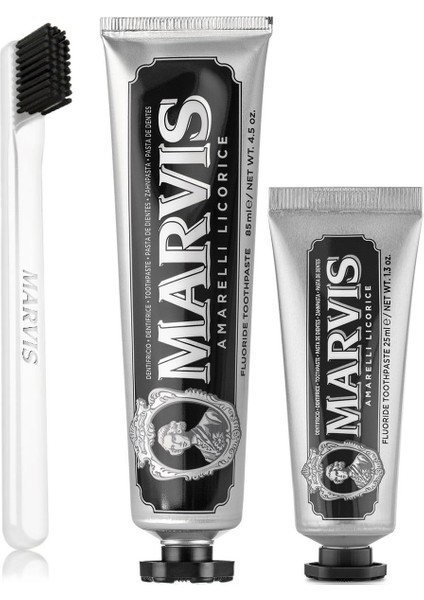 Amarelli Mint 3'Lü 85 Ml + 25 Ml + Marvis Yumuşak Diş Fırçası