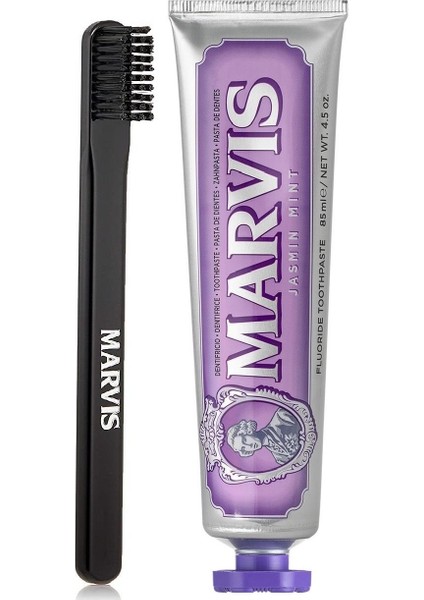 Jasmin Mint Diş Macunu 85 Ml Ve Marvis Black Orta Sert Diş Fırçası