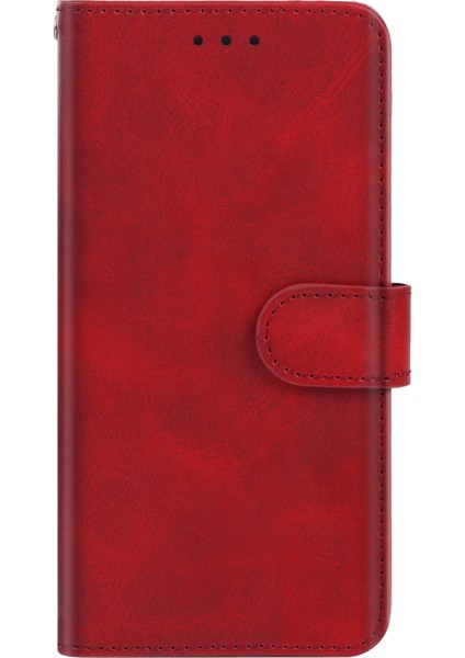 Fujitsu F-42A Kırmızı Için Deri Telefon Kılıfı (Yurt Dışından)