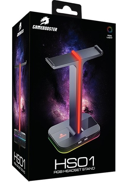 Gamebooster HS01 Rgb Aydınlatmalı Ikili Kulaklık Standı (GB-HS01)