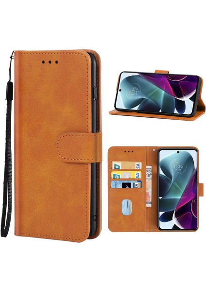 Motorola Moto G200 5g/edge S30 Için Deri Telefon Kılıfı Kahverengi (Yurt Dışından) fırsatları