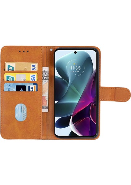 Motorola Moto G200 5g/edge S30 Için Deri Telefon Kılıfı Kahverengi (Yurt Dışından) indirimleri