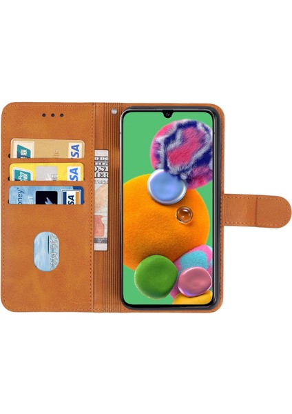 Samsung Galaxy A90 5g Için Deri Telefon Kılıfı Kırmızı (Yurt Dışından) fırsatları