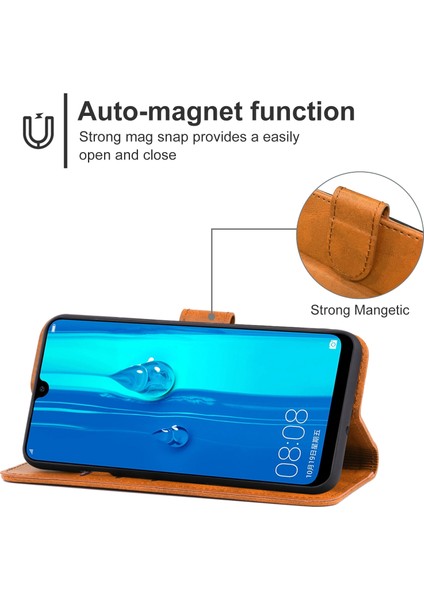 Huawei Y Max / Honor 8x Max Için Deri Telefon Kılıfı Kahverengi (Yurt Dışından) indirimleri