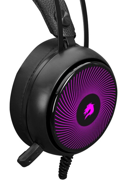 H12 Rebel RGB 7.1 Virtual Kısa Mikrofonlu Siyah Oyuncu Kulaklığı GB-H12