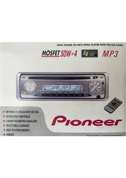 DEH-3750MP 50WX4 CD Mp3 Nostalji Oto Teyp