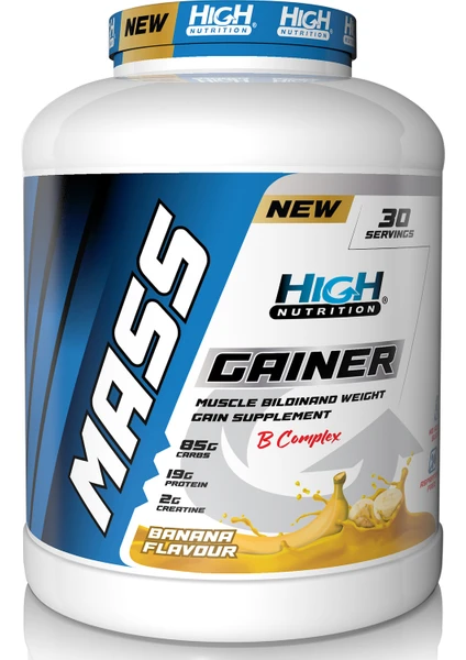 Nutrition Mass Gainer 3600 gr Muz Aromalı kiilo Almaya Hacimkütle Kas Karbonhidrat Tozu