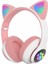 Stn-28 Bluetooth Mikrofonlu LED Işıklı Hafıza Kartı Girişli Kulak Üstü Kedi Kulaklık 1