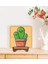 Gift Kaktüs Tasarımlı Ahşap Standlı Puzzle Çerçeve-5 1