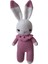 Lila Miniş Tavşan Uyku Arkadaşı Amigurumi Organik Oyuncak 1