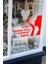 8 Mart Kadınlar Günü Indirimleri Başladı Yazısı Cam Vitrin Sticker Kırmızı 1