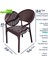 Rattan Masa Takımı 90x90 Camlı Masa 4 Kişilik Bambu Sandalye Seti Bahçe Balkon Teras Takımı 2