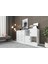 Rafli Dolapli Çekmeceli Sifonyer Beyaz 130 cm SFN-1015-Ç 1