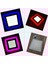 Çift Renkli Boyut: 14X14CM Sıva Altı Kare 9 Watt (6+3) LED Spot Armatür 6500K (Beyaz Aydınlatma) 4