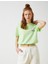 2YAL18009UK Yuvarlak Yaka Kısa Kollu Normal Kalıp Mint Kadın T-Shirt 1