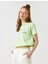 2YAL18009UK Yuvarlak Yaka Kısa Kollu Normal Kalıp Mint Kadın T-Shirt 2
