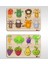 Toys Çocuklar Için 2’li Ahşap Figürlü Eğitici-Öğretici Yapboz Puzzle-6 1