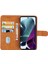 Motorola Moto G200 5g/edge S30 Için Deri Telefon Kılıfı Kahverengi (Yurt Dışından) 5